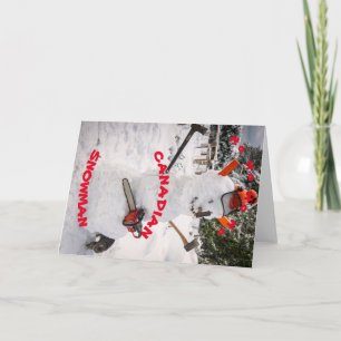 Canadian Snowman - A true Canadian Lumberjack Post Holiday Card