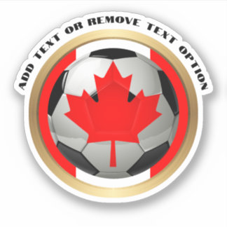 Canadian Soccer Ball Sports Sticker