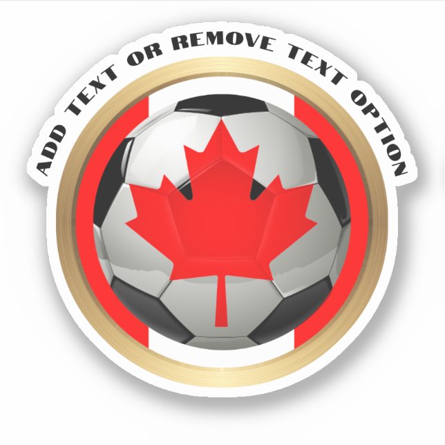 Canadian Soccer Ball Sports Sticker (Front)