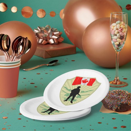 Canadian Soldier Paper Plates