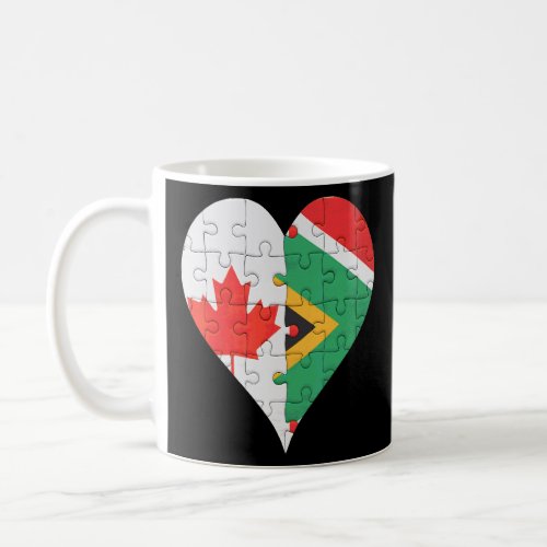 Canadian South African Flag Heart  Coffee Mug