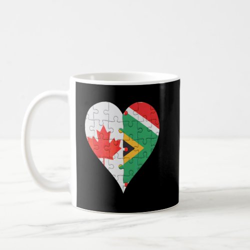 Canadian South African Flag Heart  Coffee Mug