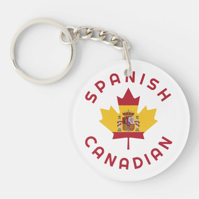 Canadian Spanish Roots Keychain (Front)