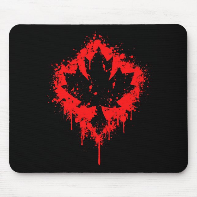 Canadian Splatter Design (red) Mouse Pad (Front)