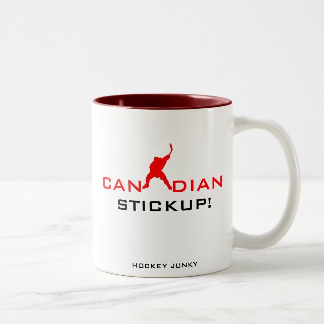 CANADIAN STICKUP! Two-Tone COFFEE MUG (Right)