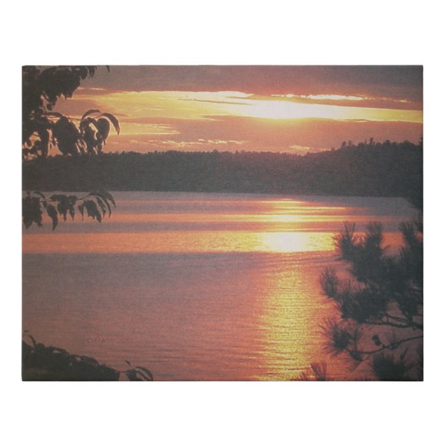 Canadian Sunset Faux Canvas Print (Front)