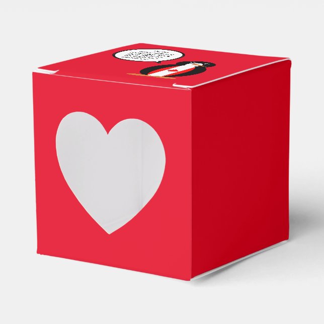Canadian Talking Ms Penguin Personalized  Favor Boxes (Front Side)