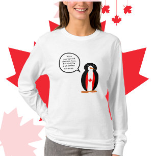 Canadian Talking Ms. Penguin Personalized T-Shirt