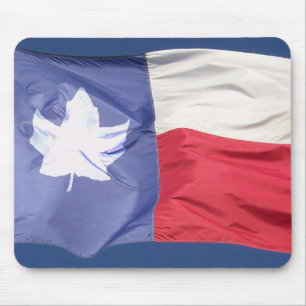 Canadian-Texan Flag Mouse Pad