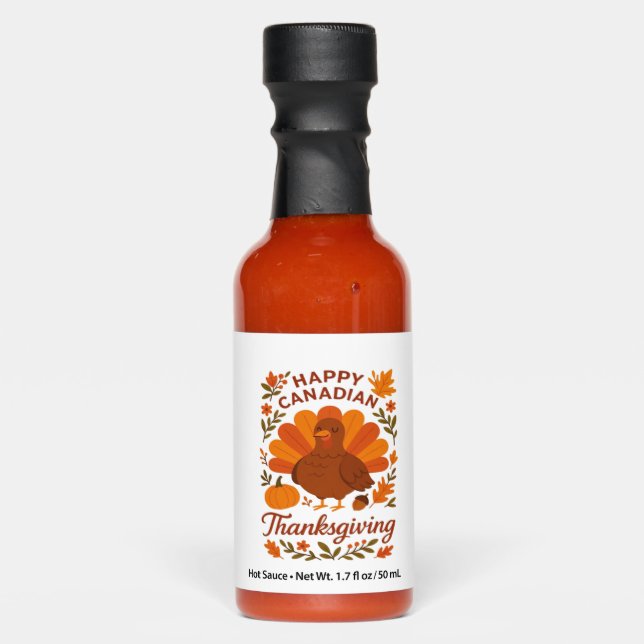 Canadian Thanksgiving Autumn Celebration Classic T Hot Sauces (Front)