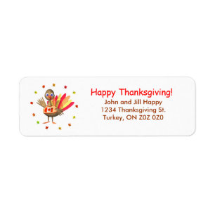 Canadian Thanksgiving Baby Turkey Label