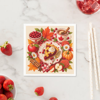 Canadian Thanksgiving Pie Social Napkins