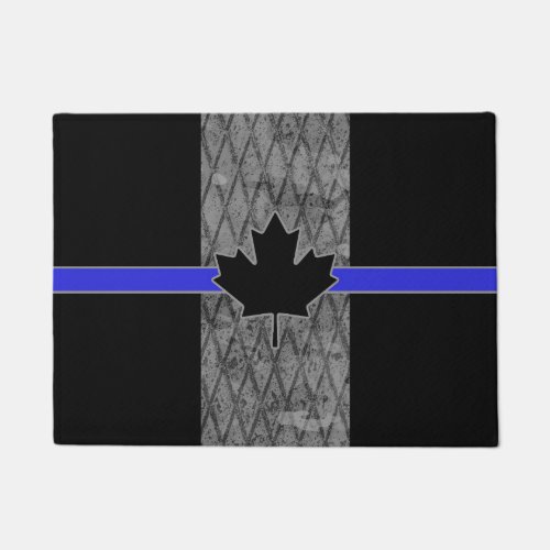 Canadian Thin Blue Line Flag Doormat