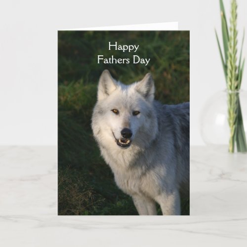 Canadian Timber Wolf Fathers Day Card