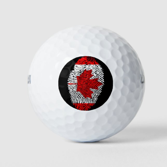 Canadian touch fingerprint flag golf balls (Front)
