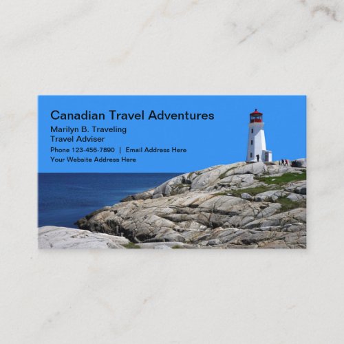 Canadian Travel Agent or Agency Business Card