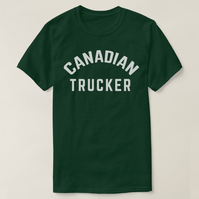 Canadian Trucker Truck Convoy I Love Canada T-Shirt (Design Front)