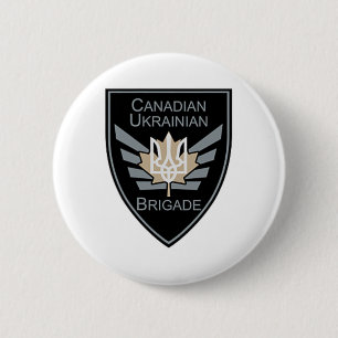 Canadian-ukrainian Brigade Military Ukraine Defens Button