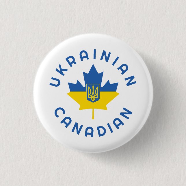 Canadian Ukrainian  Roots  Button (Front)
