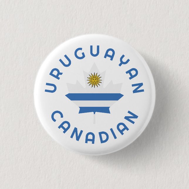 Canadian Uruguayan   Roots Button (Front)