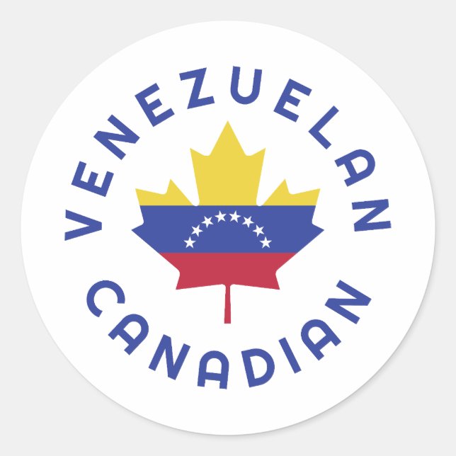 Canadian Venezuelan   Roots Classic Round Sticker (Front)