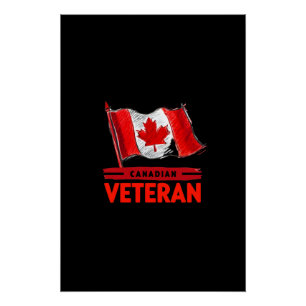 Canadian Veteran Digital Art Design Poster