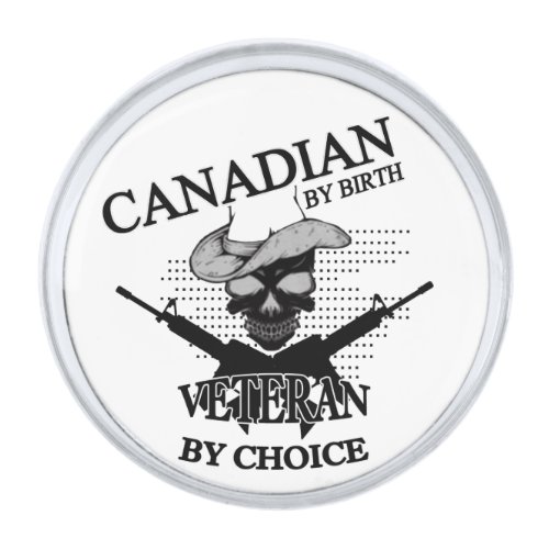 Canadian Veteran Remembrance Day Silver Finish Lapel Pin