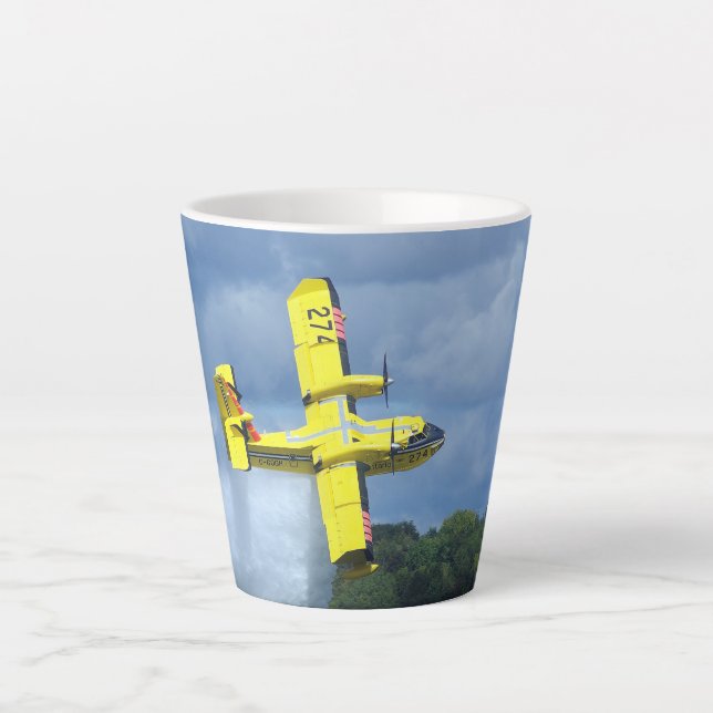 Canadian water bomber 274 latte mug (Front)