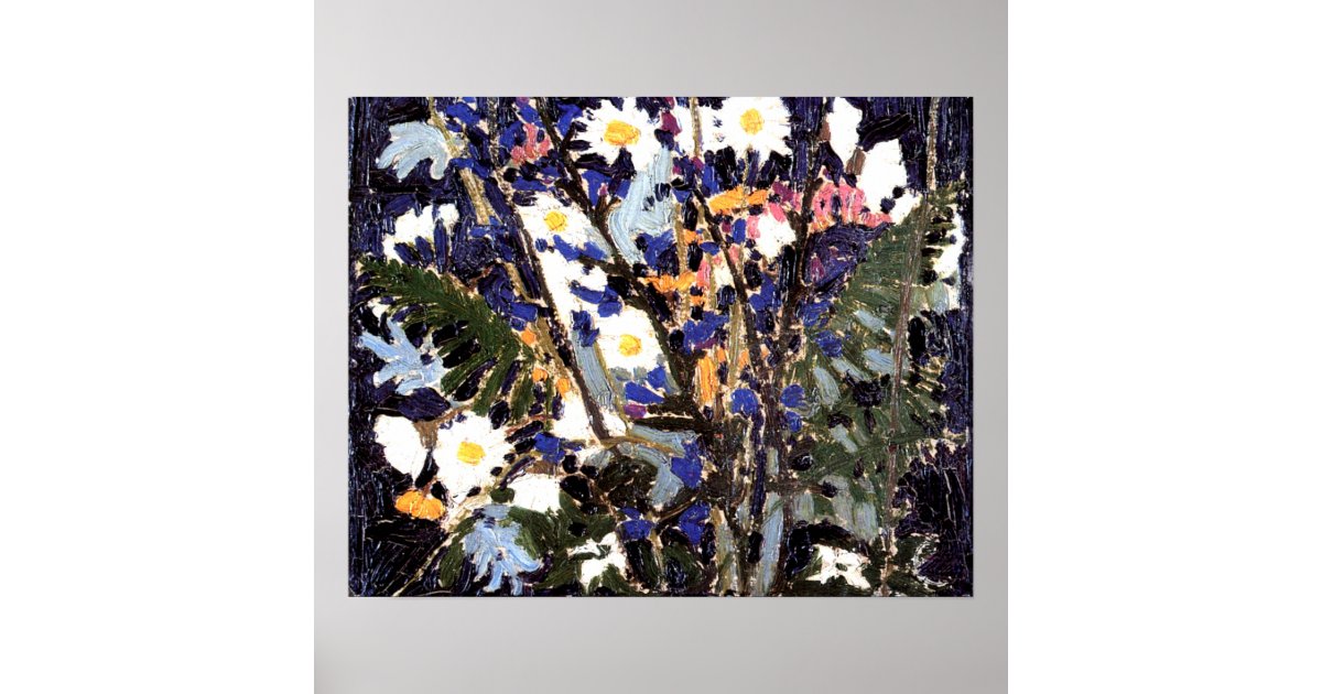 Canadian Wildflowers by Tom Thomson Poster Zazzle