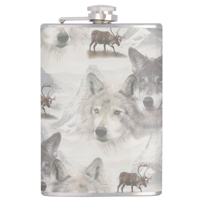 Canadian Wildlife Flask (Front)
