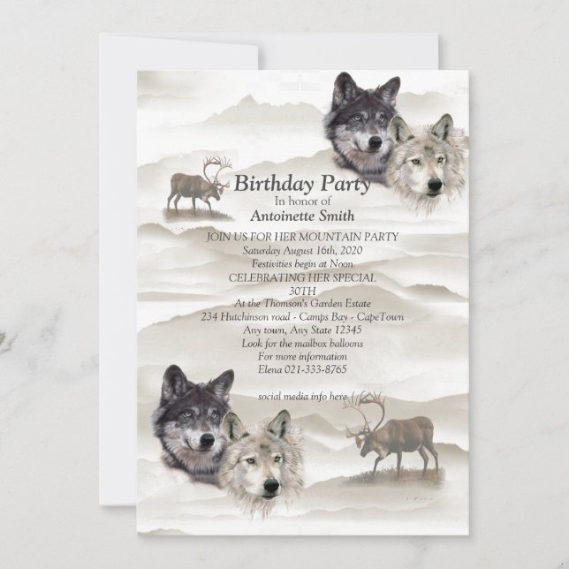 Canadian Wildlife Invitation (Front)