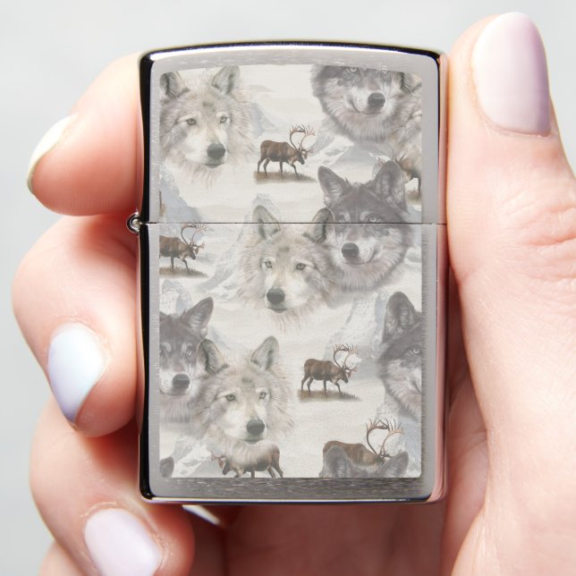 Canadian Wildlife Zippo Lighter (In Hand)