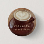 Canadian witchy coffee pinback button