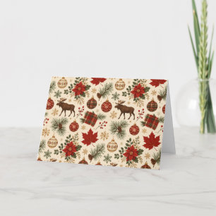 Canadian Woodland Botanical Christmas Card