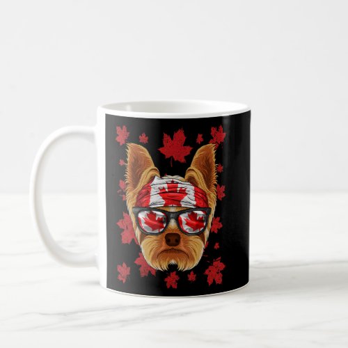 Canadian Yorkshire Terrier Patriotic Canada Flag M Coffee Mug