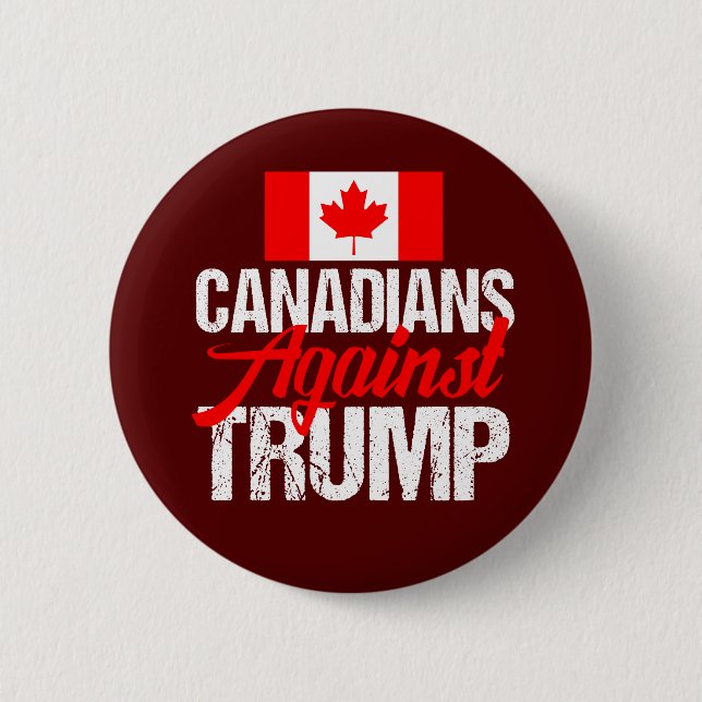 Canadians Against Donald Trump Button (Front)