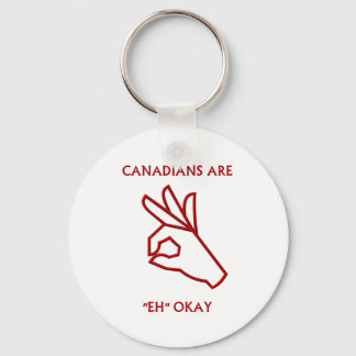 "Canadians are "eh" okay" Keychain