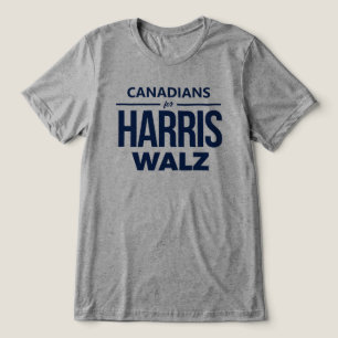 Canadians for Harris Walz Tri-Blend Shirt