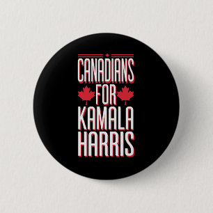 Canadians For Kamala Harris Pro America Election G Button