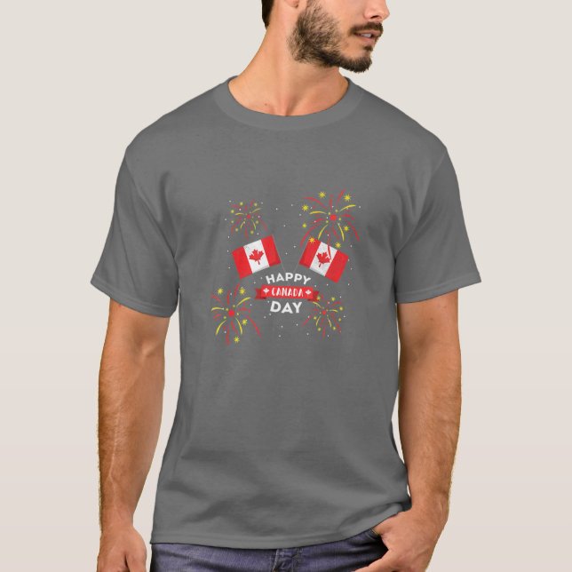 Canadians Freedom Happy Canada Day Canadian Flag D T-Shirt (Front)
