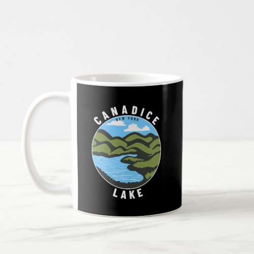 Canadice Lake New York Ny Badge Vacation Coffee Mug