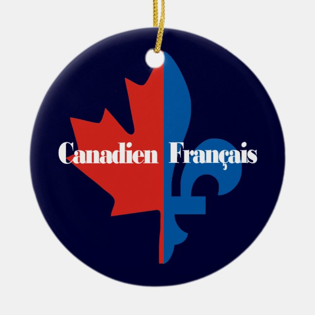 Canadien Francais Ceramic Ornament (Front)