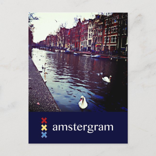 Canal Amstergram Postcard (Front)
