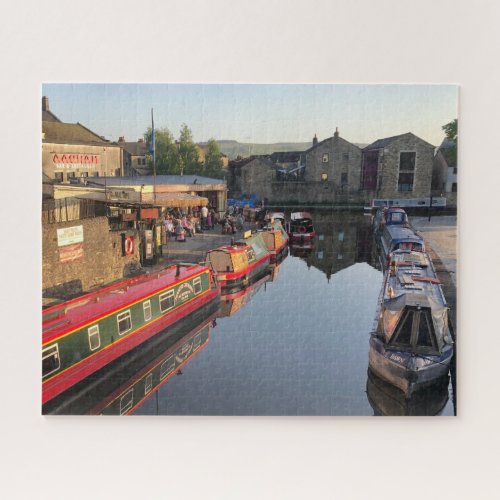 Canal Barges and Canal Basin Skipton Yorkshire Jigsaw Puzzle