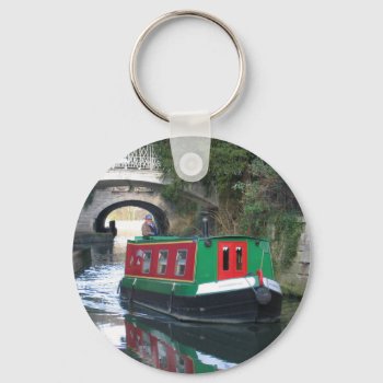 Canal Boat Key Ring by Pictural at Zazzle