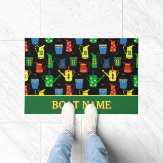 Canal Boat Narrowboat Name Patterned Doormat