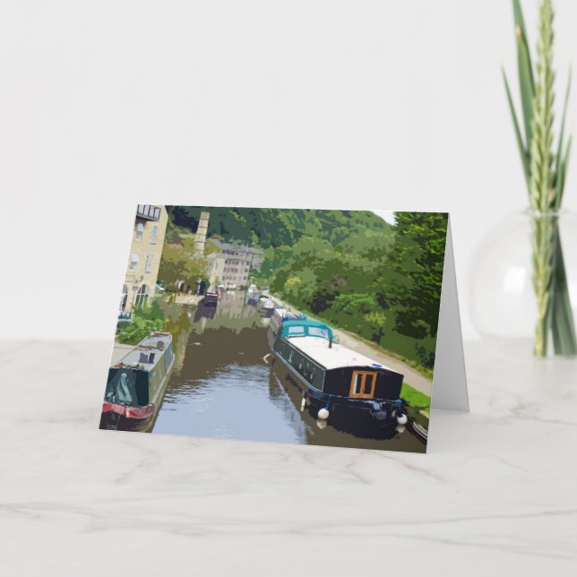 Canal boats Birthday card (Front)
