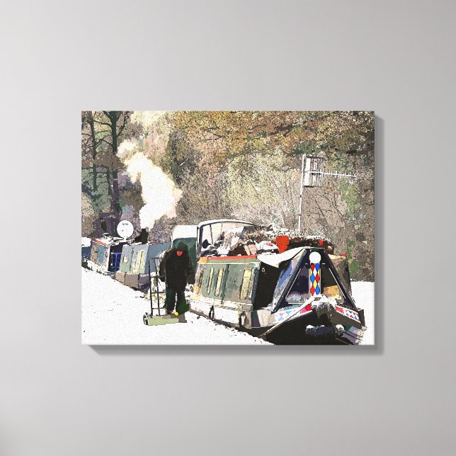 CANAL BOATS CANVAS PRINT (Front)