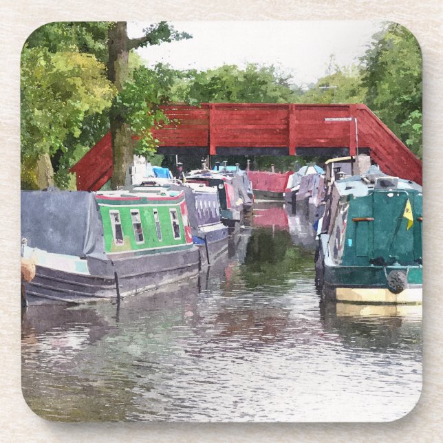 CANAL BOATS DRINK COASTER (Front)