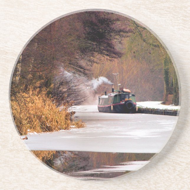 CANAL BOATS DRINK COASTER (Front)